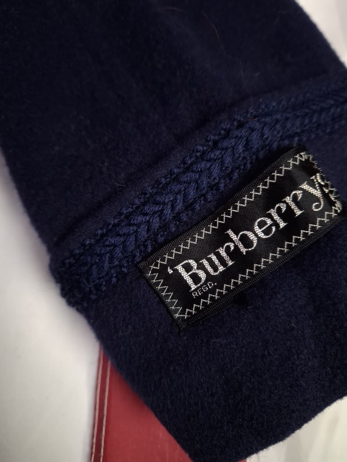 새제품급 오리지날 일본판 버버리 울,캐시미어 혼방 로브 코트 상품이미지7