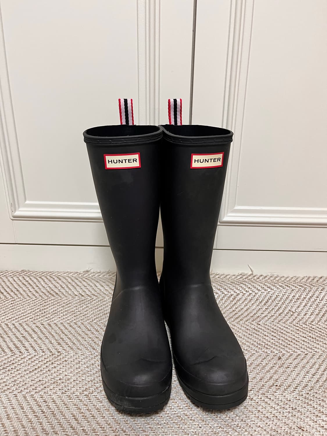 (W) 헌터 플레이 톨 웰링턴 레인 부츠 블랙 상품이미지1