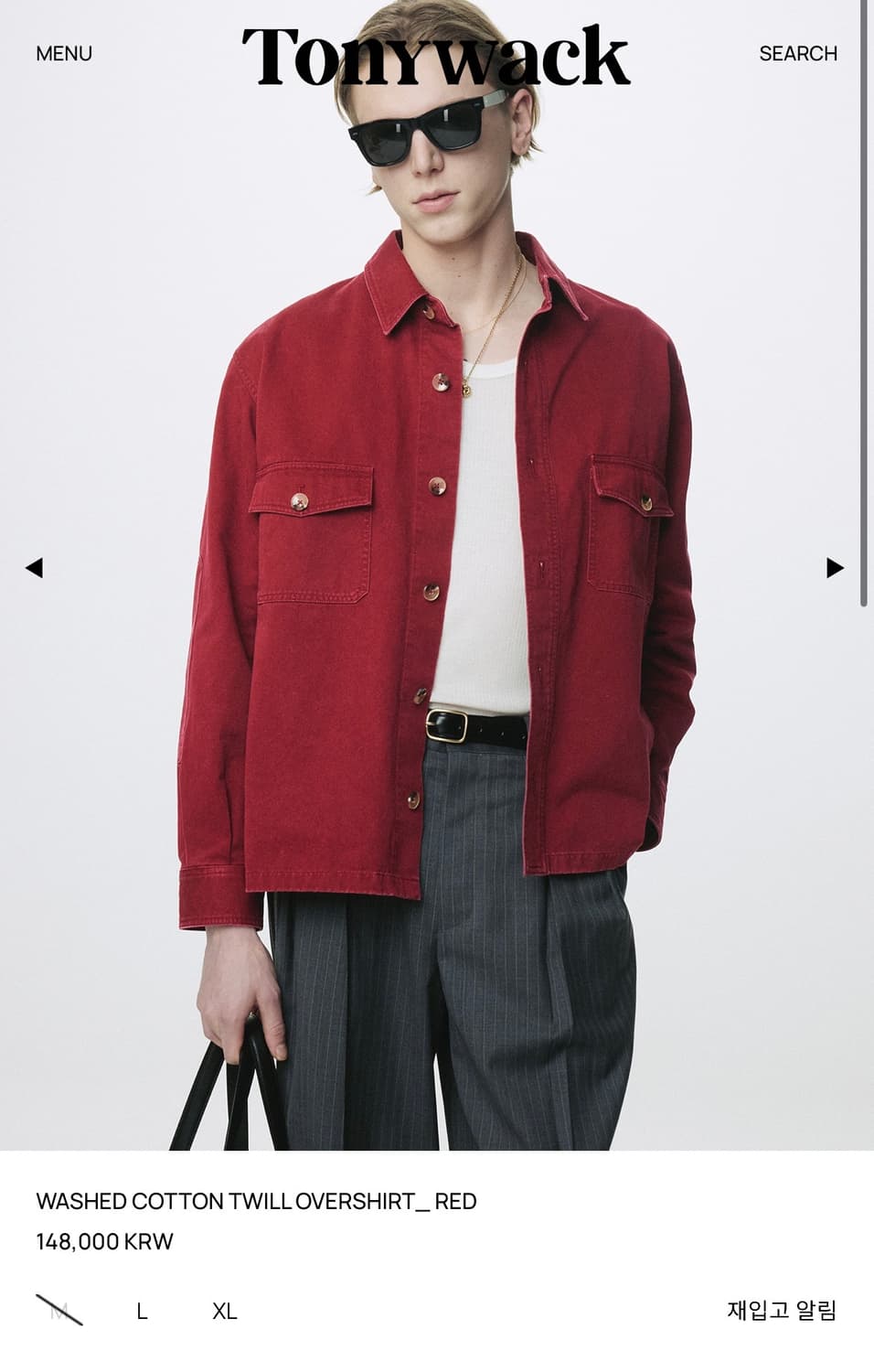 Tonywack washed cotton twirl overshirt 상품이미지1