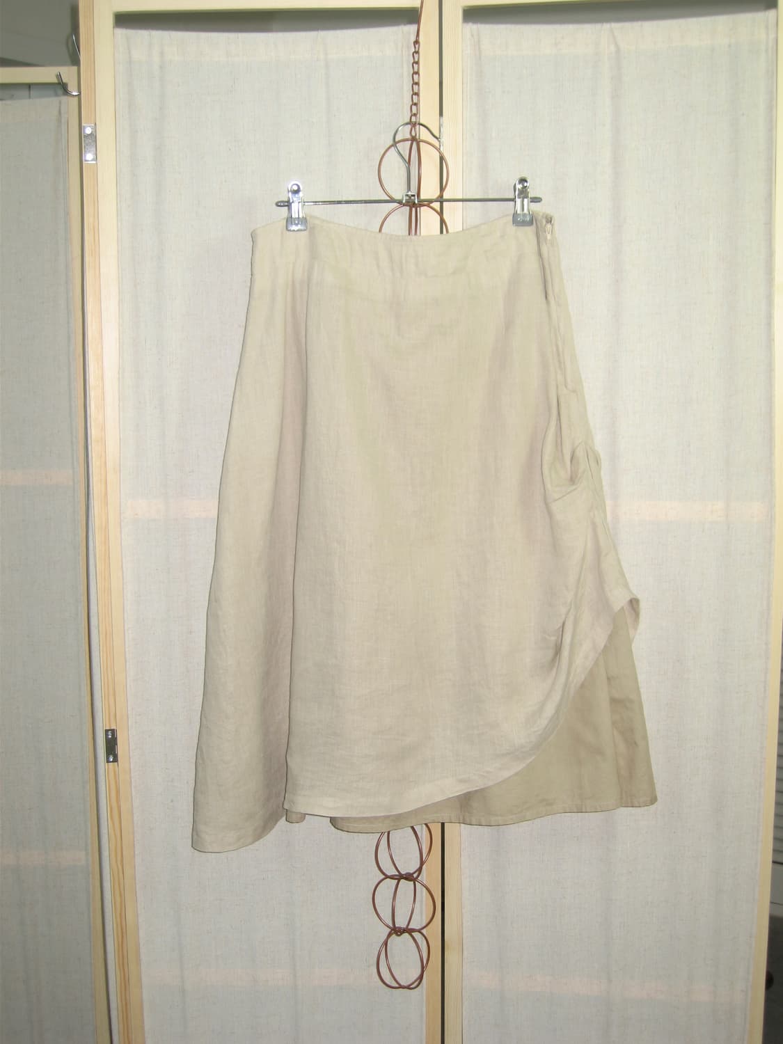 Pour Deux 린넨 셔링 미디스커트 상품이미지3