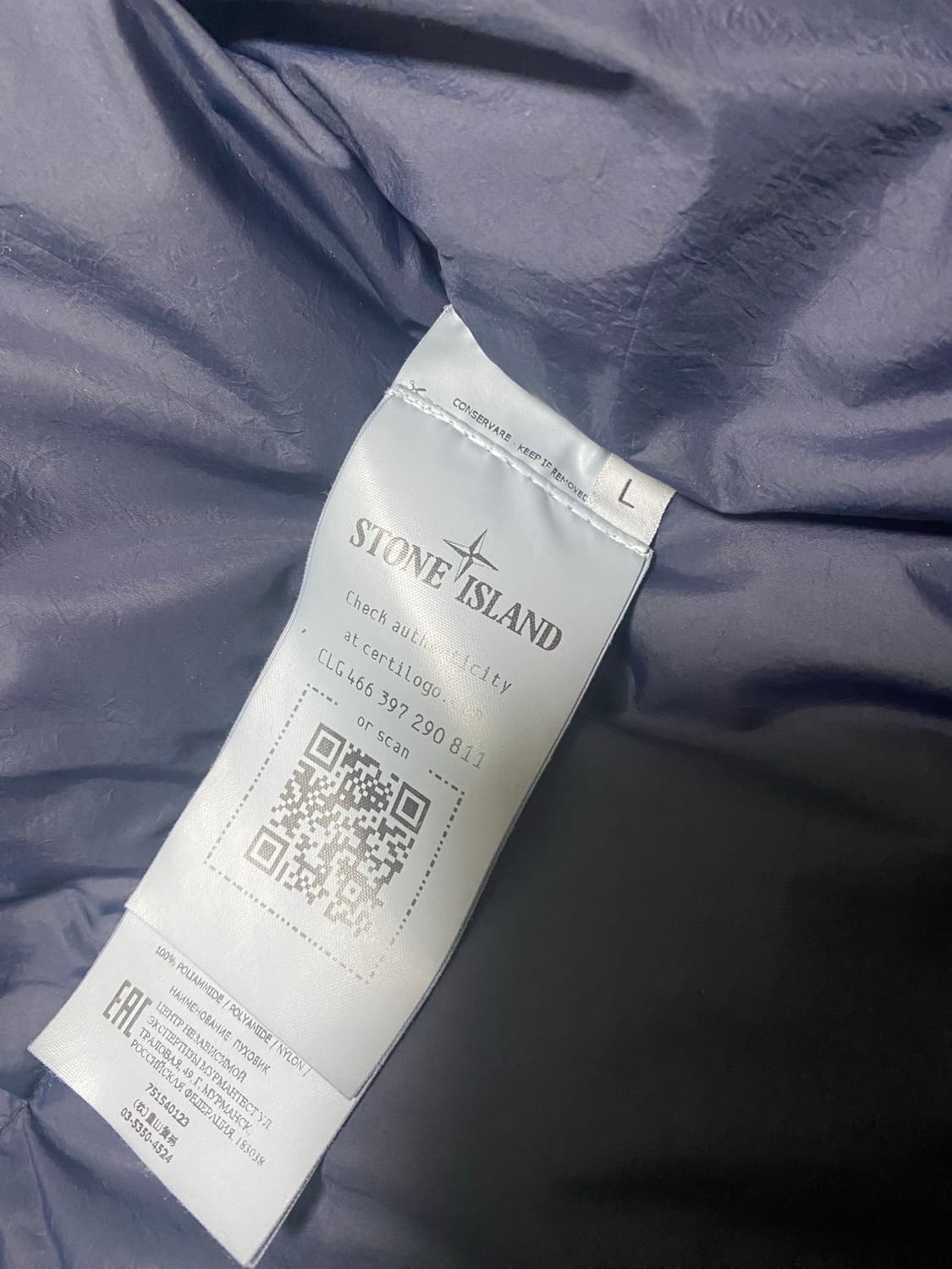 [정품] 새상품급 스톤아일랜드 클링클랩스 패딩 L 상품이미지3
