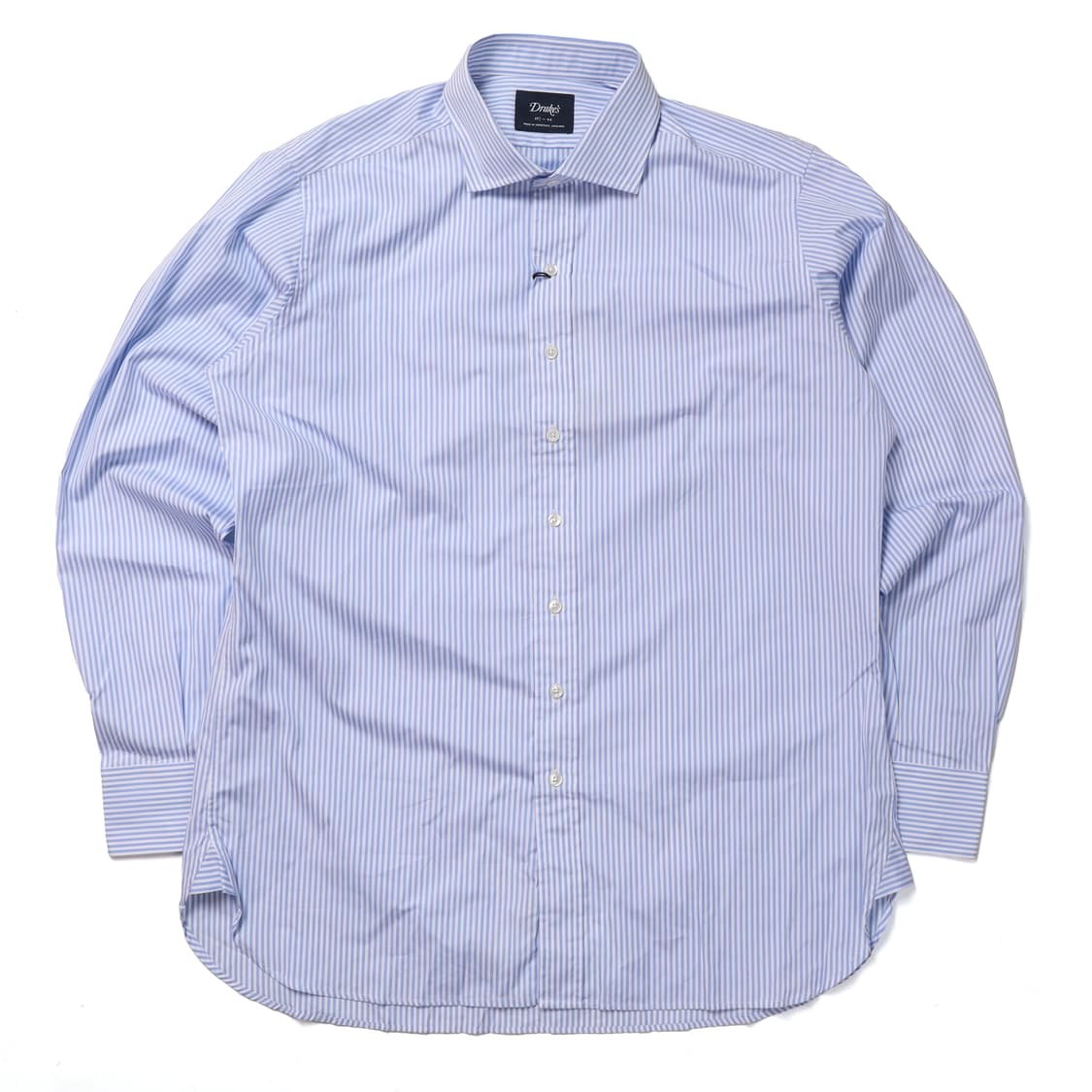 드레익스 Drake's Stripe Cotton Shirt 
 상품이미지1