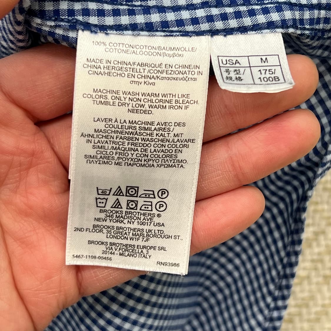 브룩스브라더스 체크하프셔츠 r3538 상품이미지6