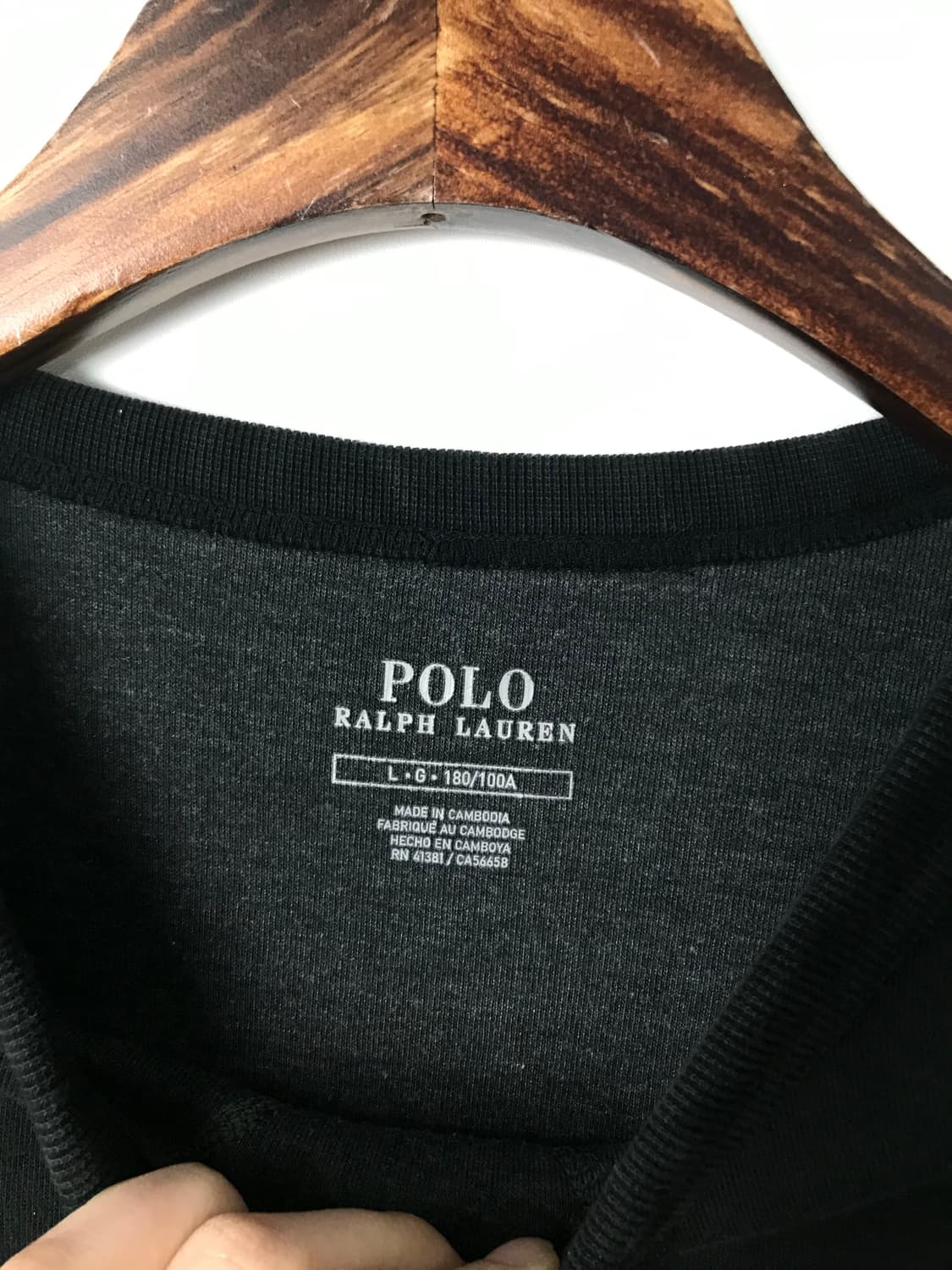 폴로 랄프로렌 자수로고 블랙 맨투맨 상품이미지4