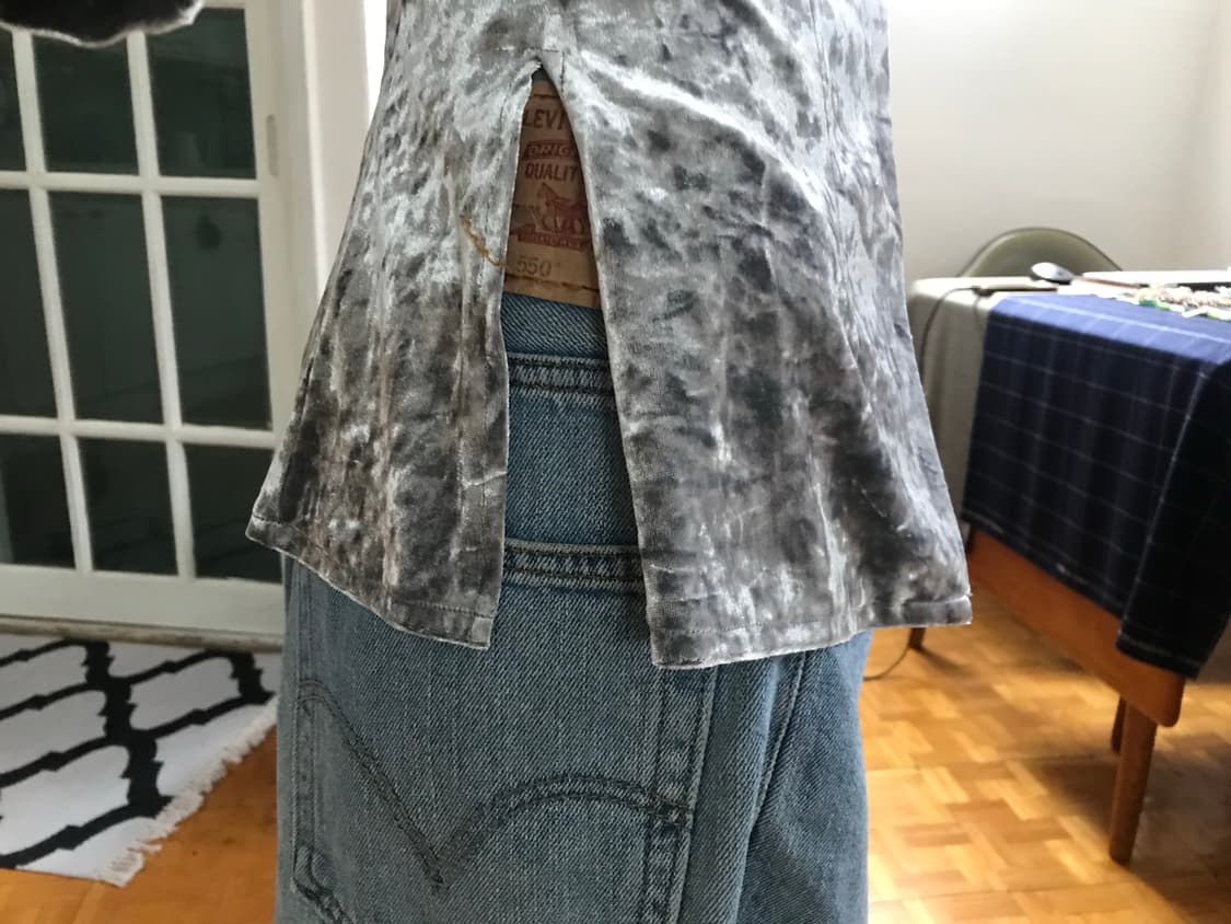 vintage silver velvet top 상품이미지5