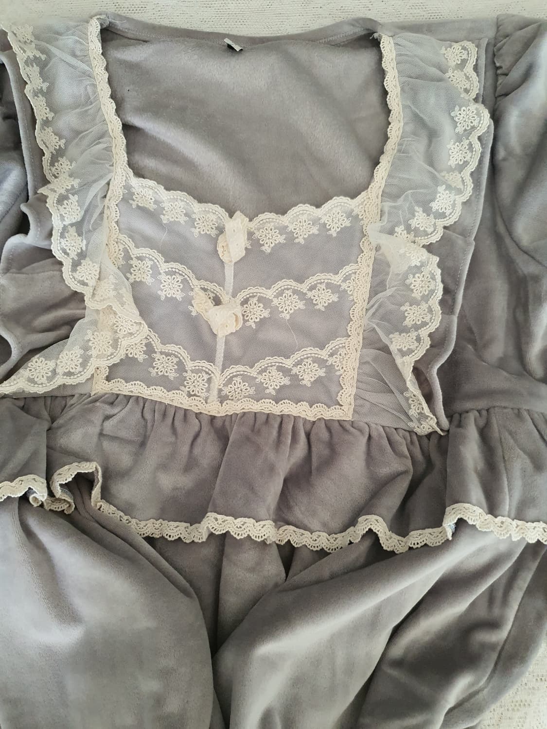 [로판풍] 레이스 롱 원피스 잠옷 홈웨어 상품이미지6