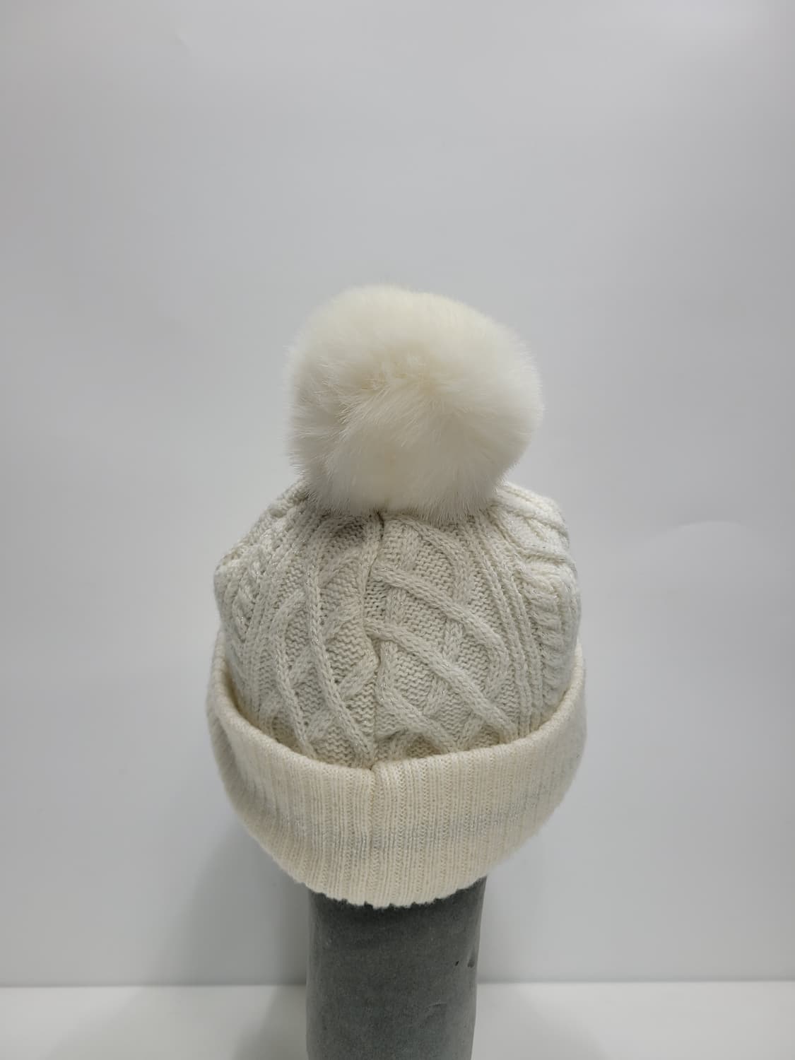 블랙앤화이트 울 니트 골프 모자 / FREE  상품이미지4