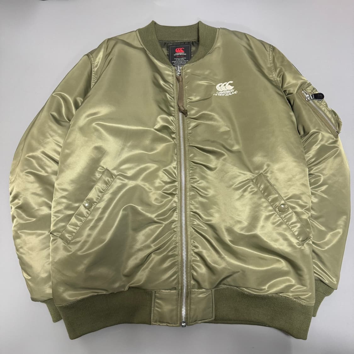 캔터베리 올리브컬러 나일론 양면 자수 패치로고 MA-1 플라이트 자켓 상품이미지8