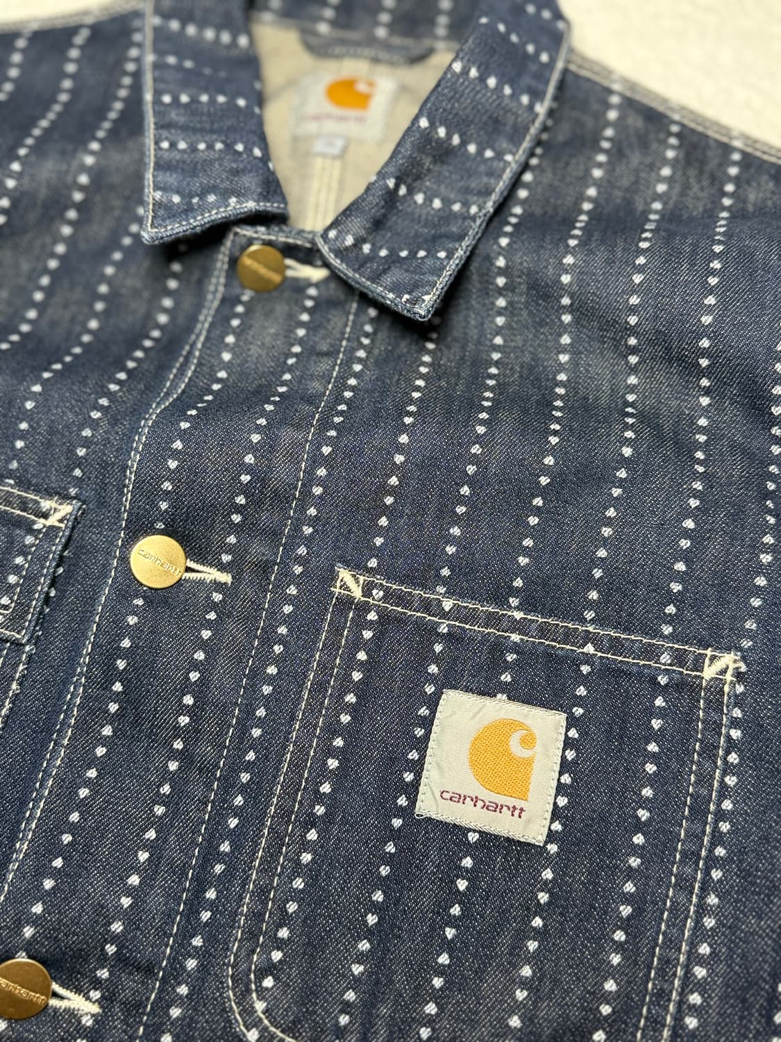 칼하트 데님 스트라이프 워크 자켓 상품이미지3