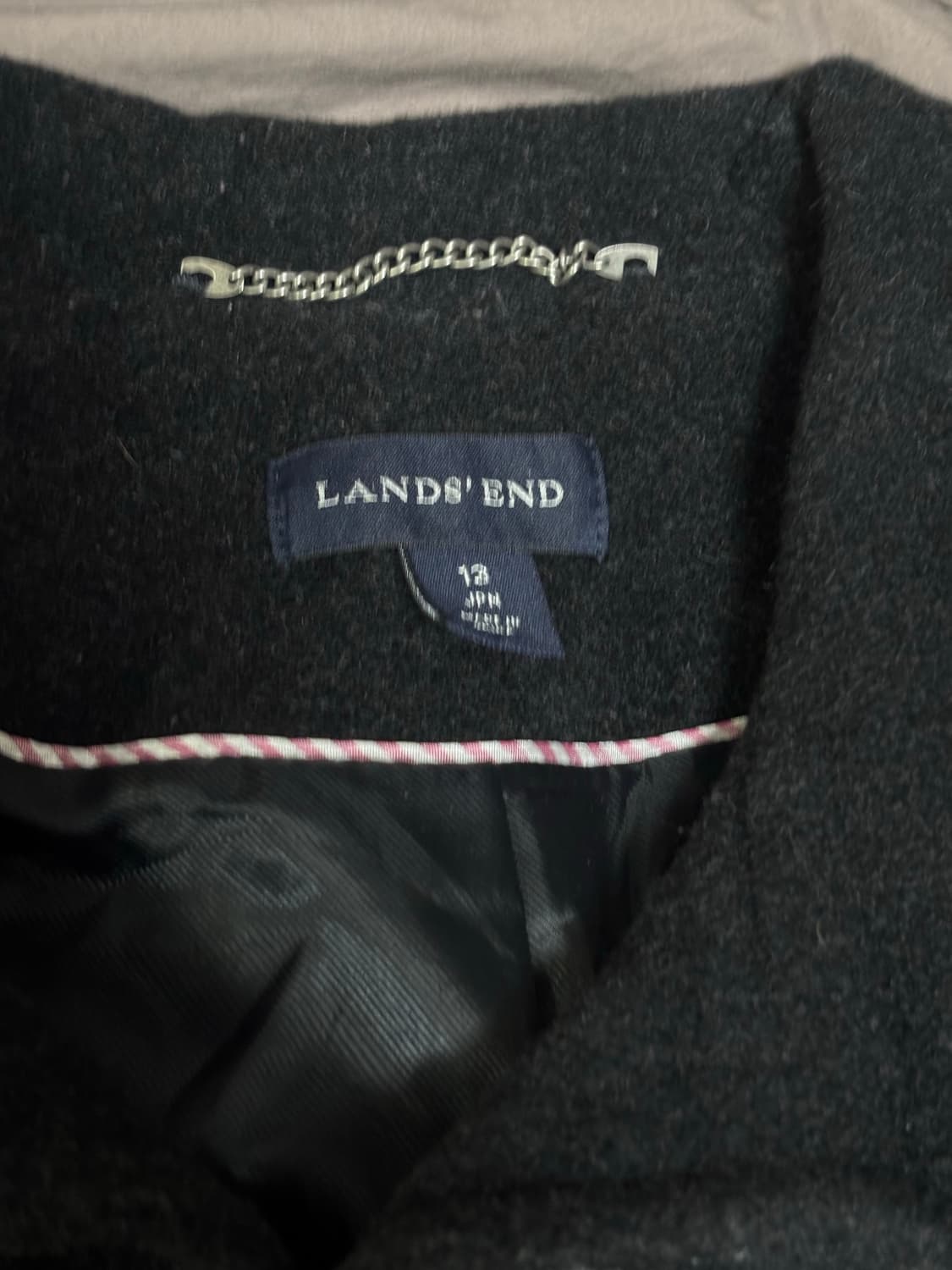 빈티지 미디 하이넥 코트 블랙 상품이미지2