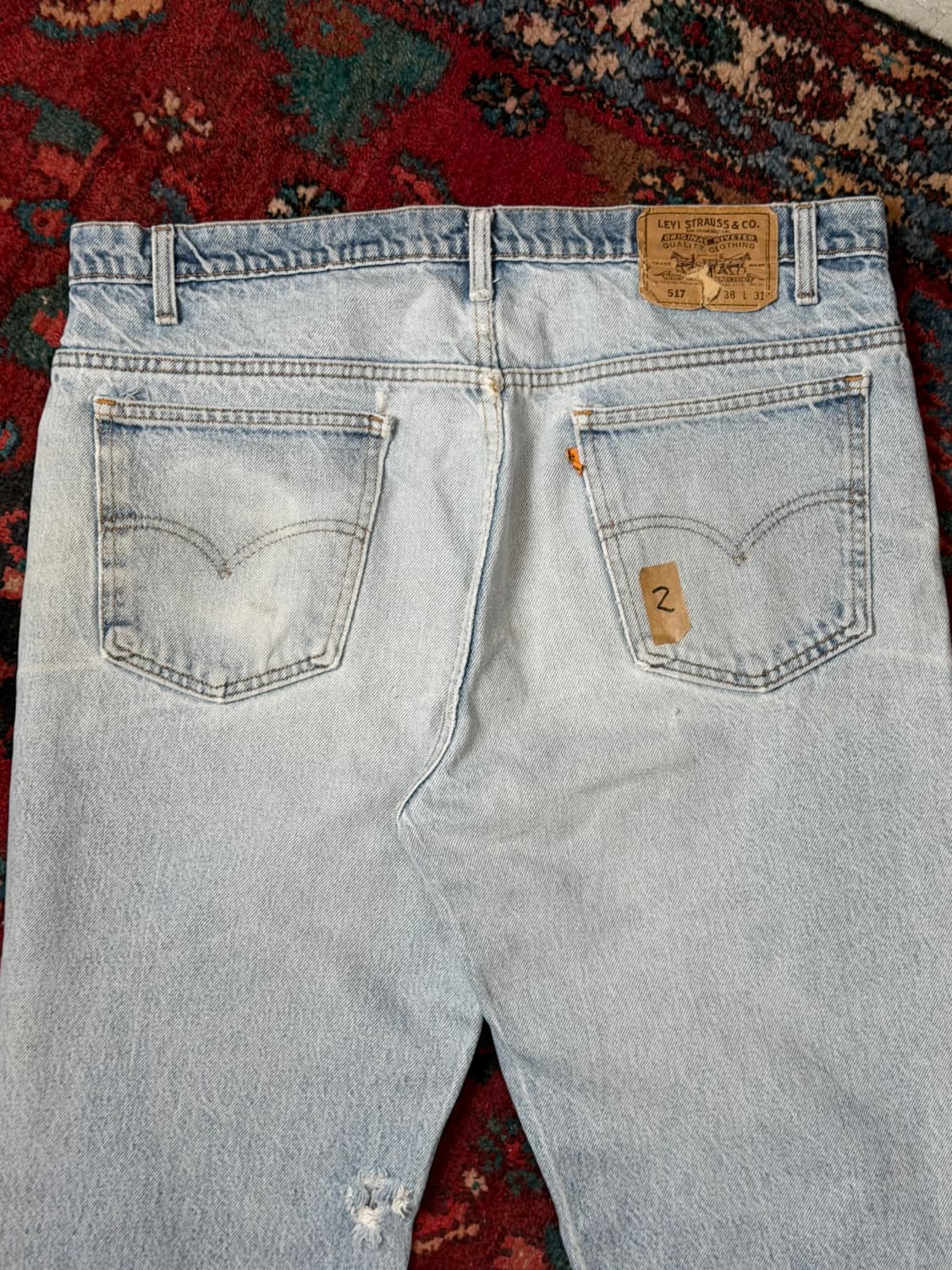 90's USA Made 빈티지 리바이스 517 오렌지탭 부츠컷 상품이미지6