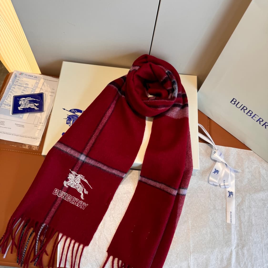 버버리 양면 머플러 램스울 100% 추동 단품 상품이미지2