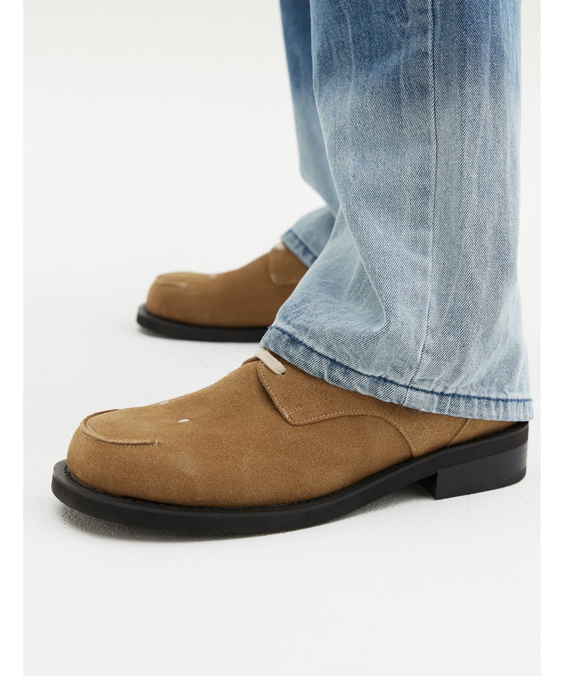 새상품(280)로맨틱무브 스마일 스웨이드 더비슈즈 웜옐로우 상품이미지4