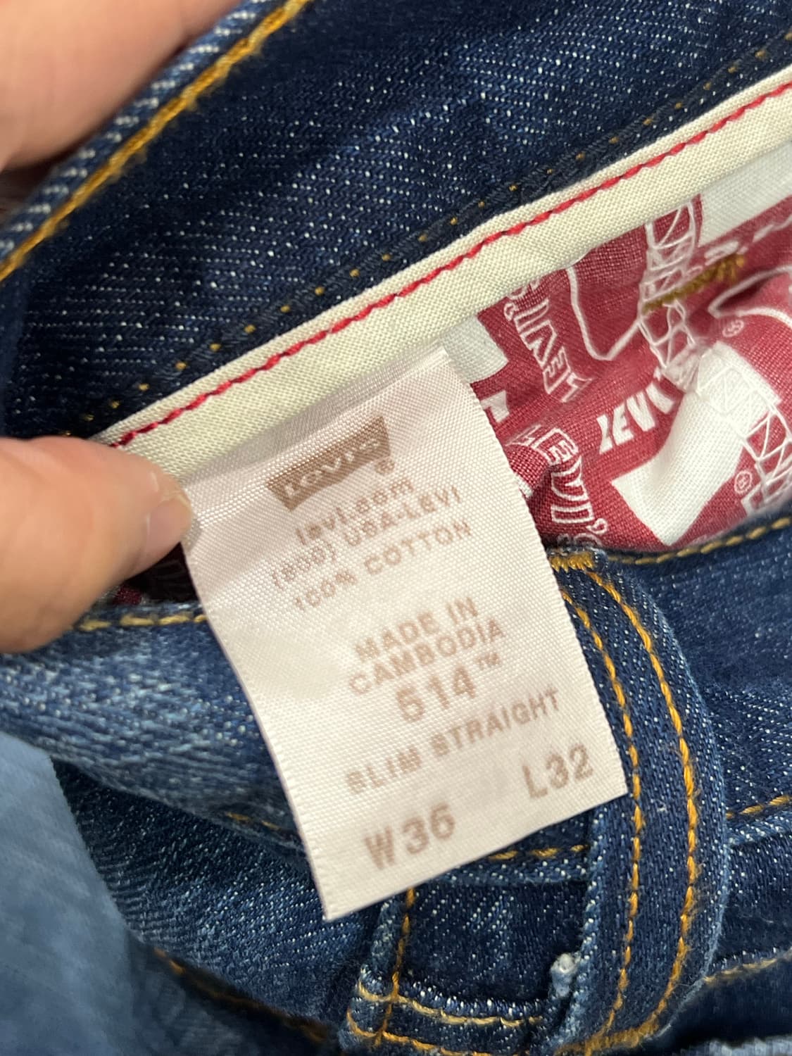 리바이스 514 슬림스트레이트핏 중청 데님 팬츠 상품이미지5