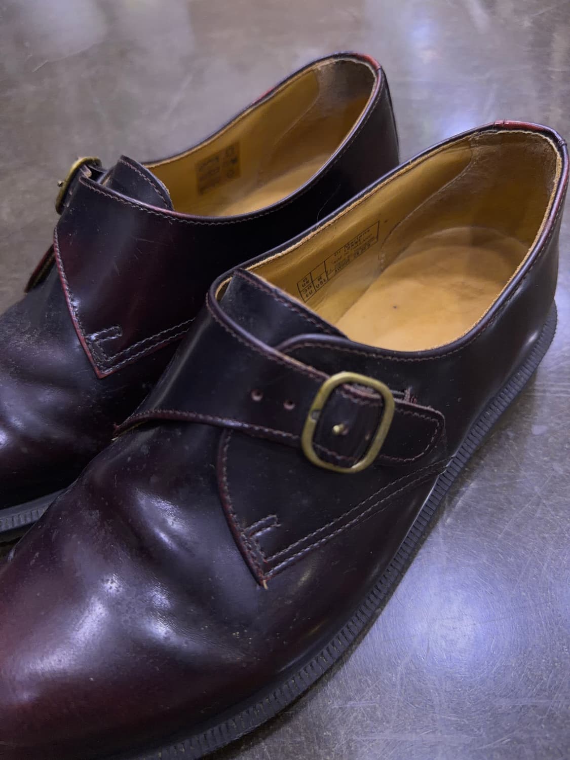 닥터마틴 론 몽크 스트랩 더비 버건디 슈즈 250 상품이미지4