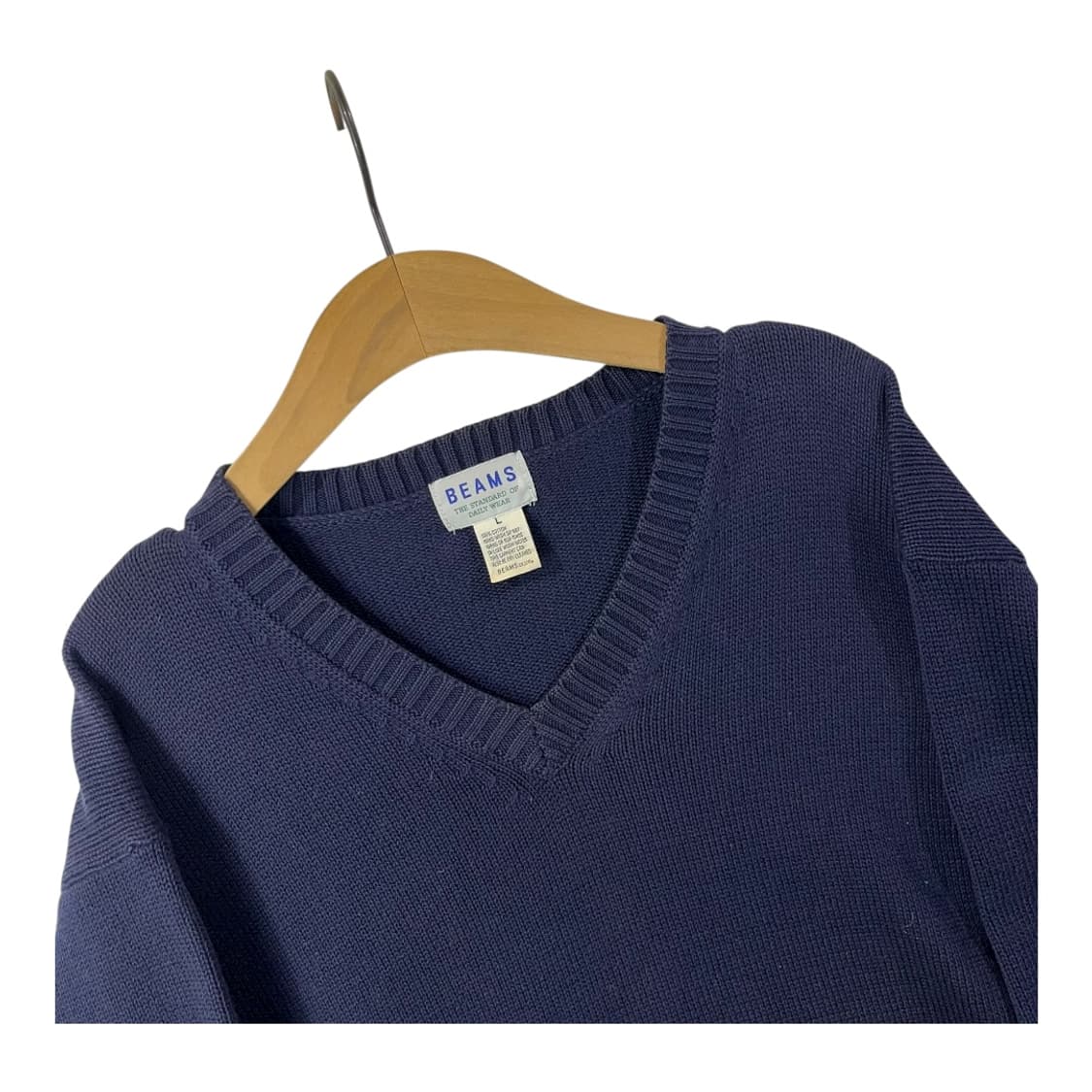 [Beams] 빔즈 브이넥 코튼 니트 상품이미지3