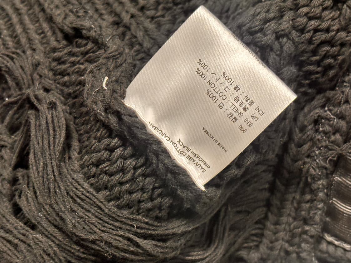 ADSB 앤더슨벨 소바쥬 코튼 가디건 블랙 상품이미지9