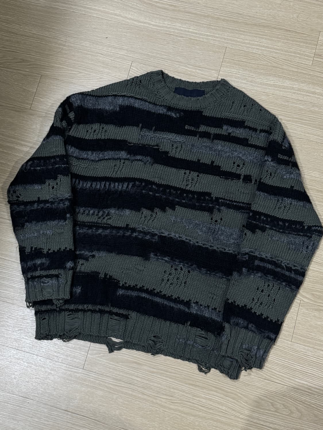 [S] 준지 24SS 모헤어 스트라이프 니트 스웨터 상품이미지1