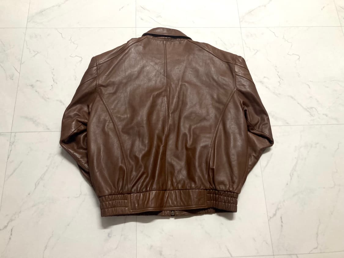 90s 램스킨 양가죽 A-2 레더 봄버 자켓 100-105 상품이미지2