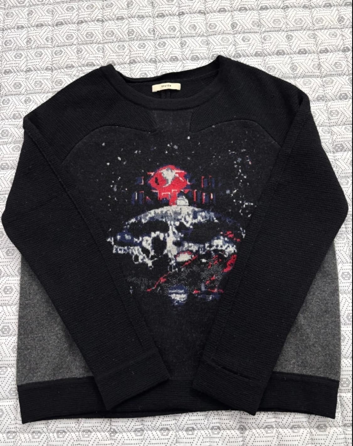 SYSTEM 시스템 블랙/회색 스웨터 90 상품이미지1