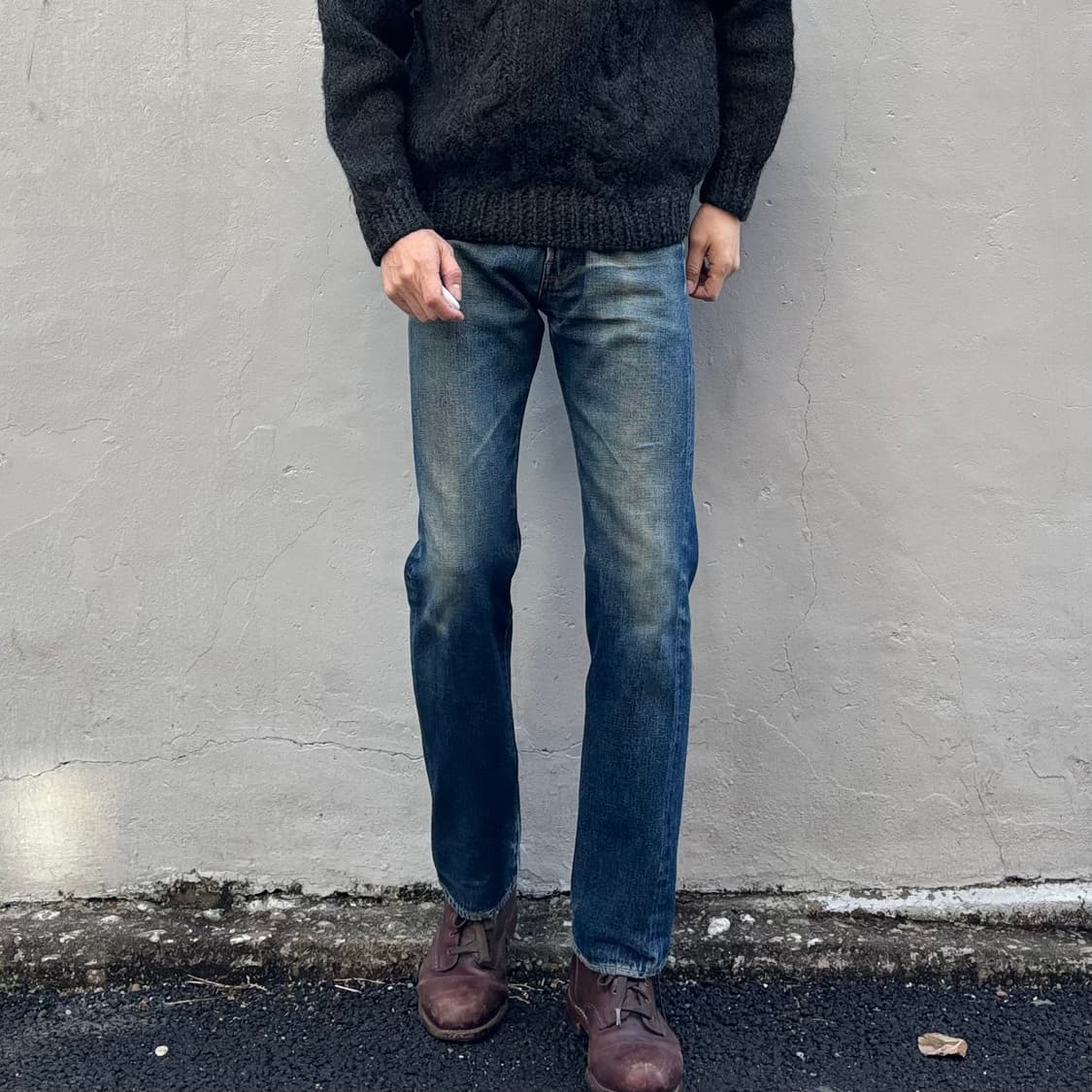 90년대 일본 드님 66타입 셀비지 데님 팬츠 상품이미지2