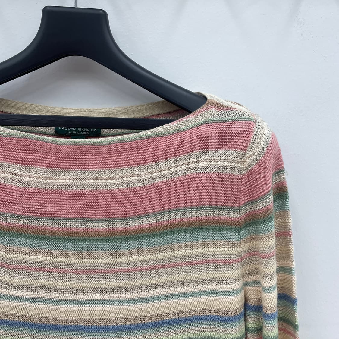 LRL 랄프로렌 진스 오픈숄더 스트라이프 니트 상품이미지4
