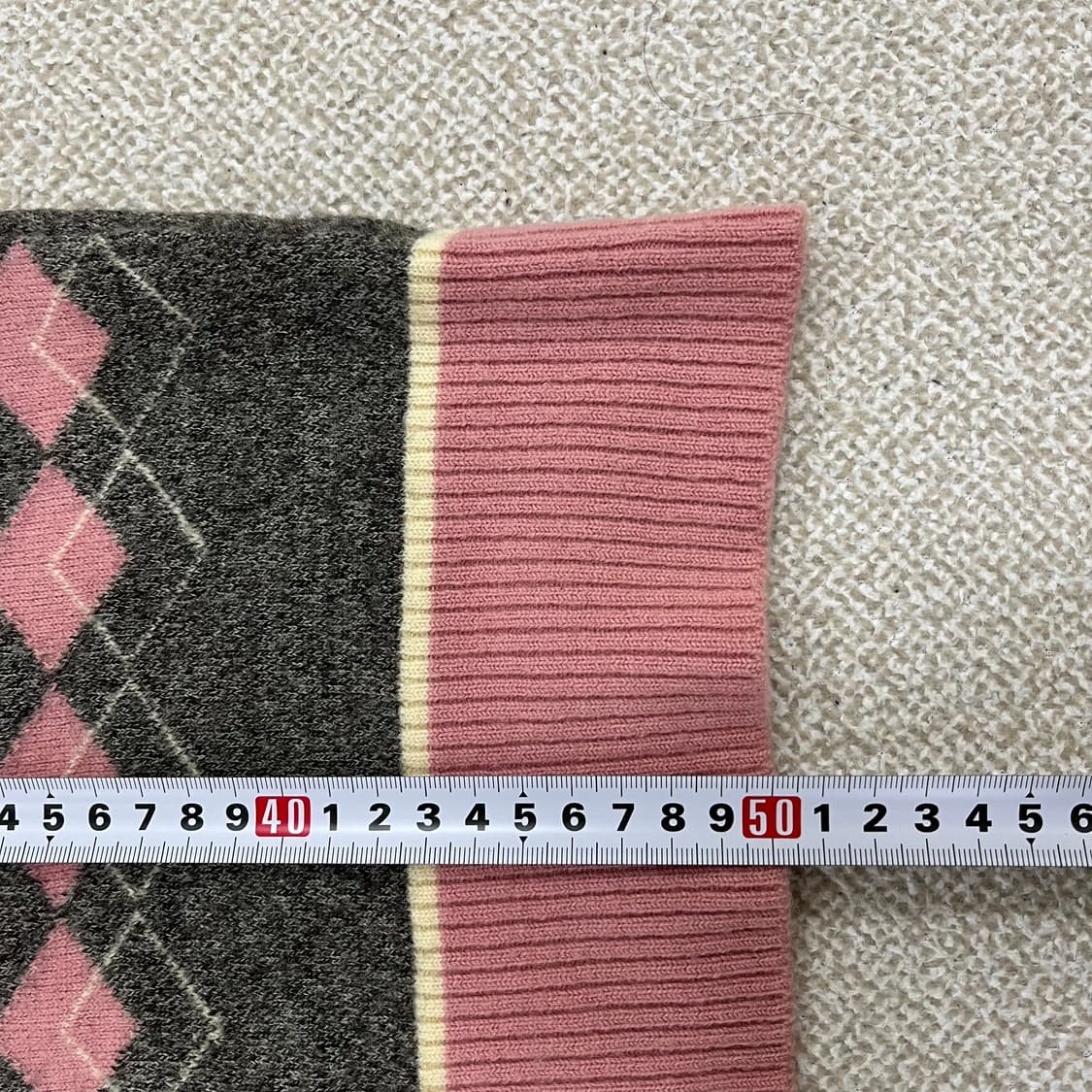 2 블랙앤화이트 여성 울 반팔 니트 0224M 상품이미지5