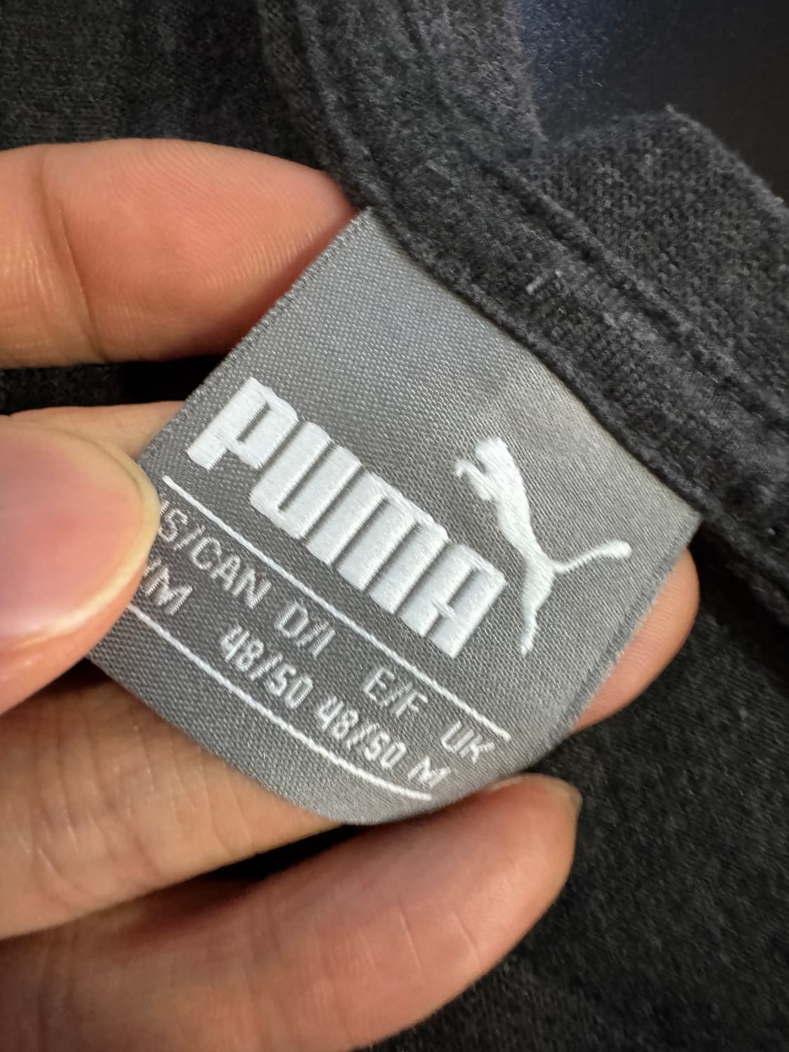 푸마 Puma 빅 로고 코튼 혼방 반팔 티셔츠 M ~ L 차콜 상품이미지3