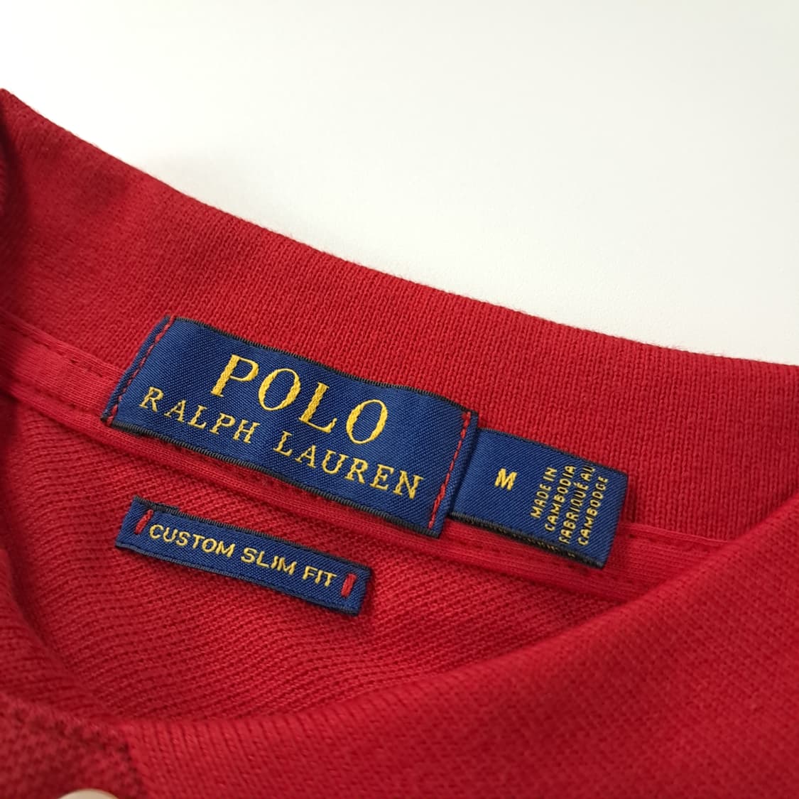 CK179 M 폴로 레드 반팔 메쉬 카라 티셔츠 상품이미지3