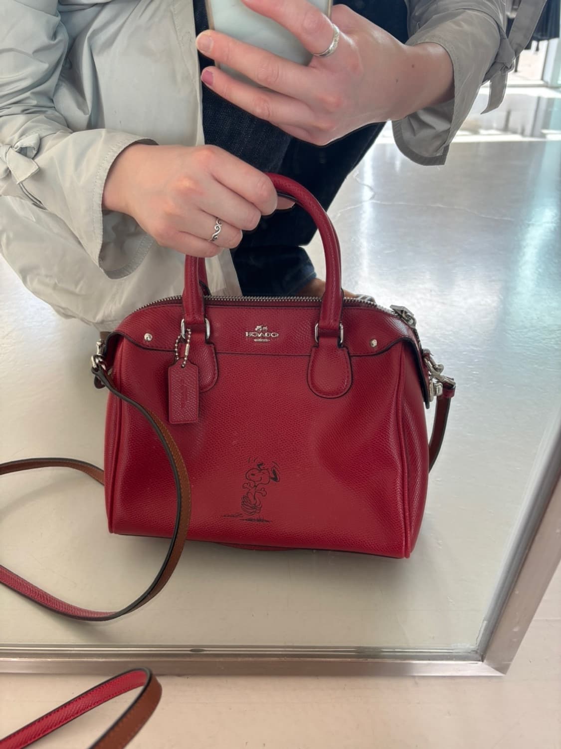 Coach X Peanuts Snoopy Leather Bag 상품이미지1