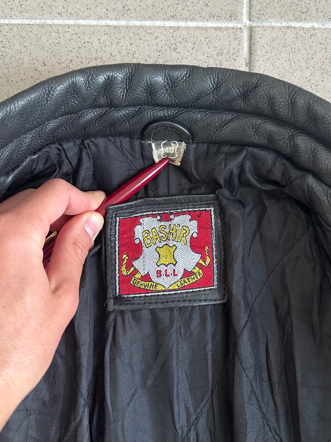 BASHIR 빈티지 바이커 레더자켓 상품이미지5