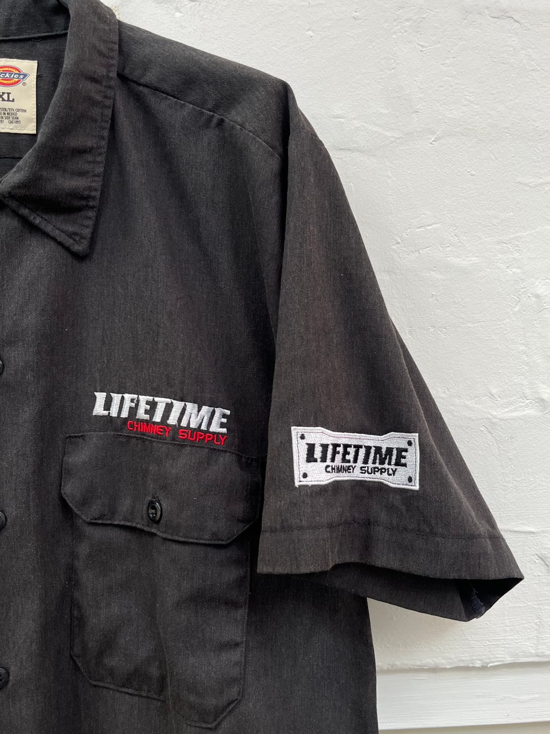 Dickies 디키즈 자수 반팔 셔츠 XL 상품이미지4