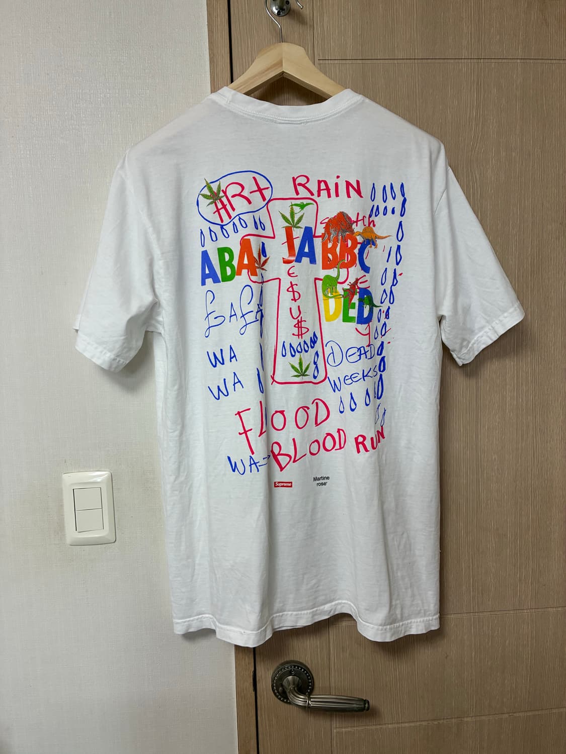 [L]슈프림x마틴로즈 티셔츠 화이트 상품이미지3