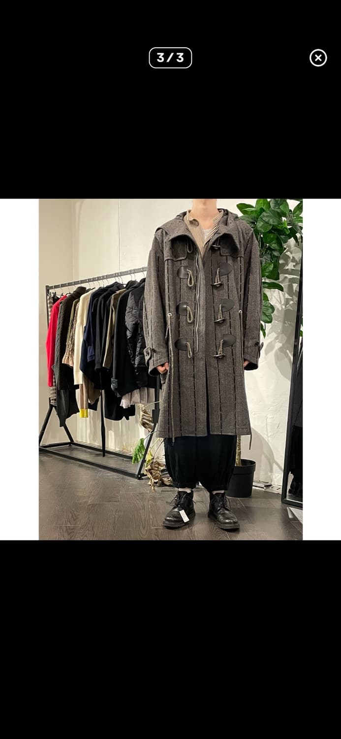 요지야마모토 헤링본 더플코트 상품이미지3