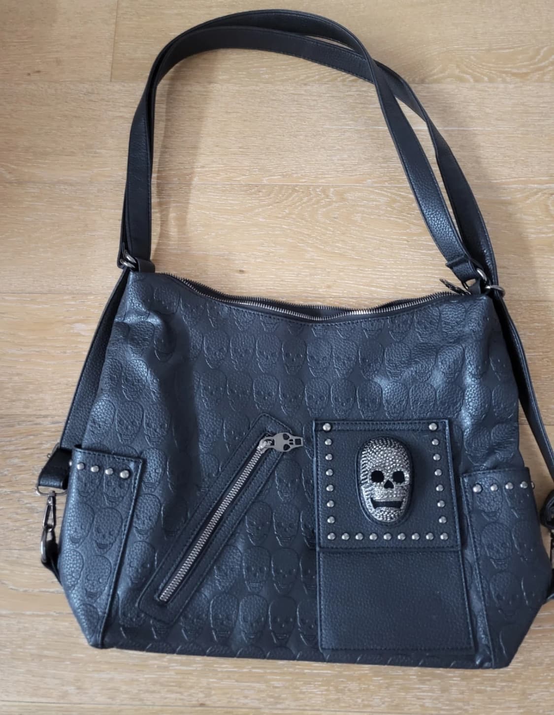 블랙 스컬 숄더백 상품이미지2