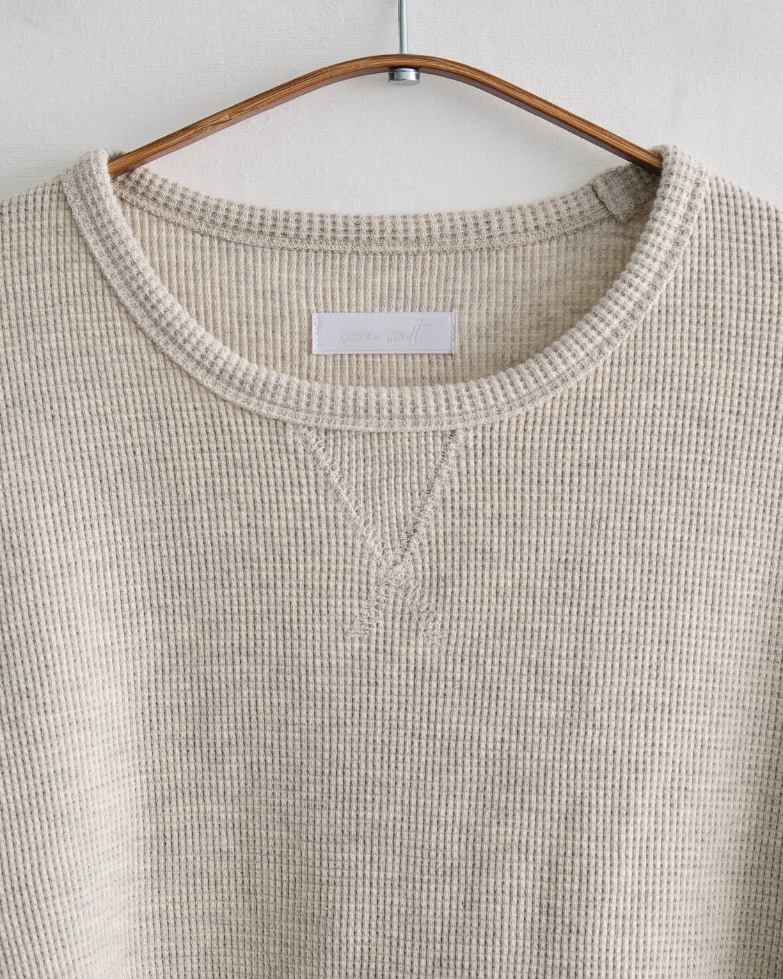 Seasalt Waffle rib long sleeve 오트밀 상품이미지2