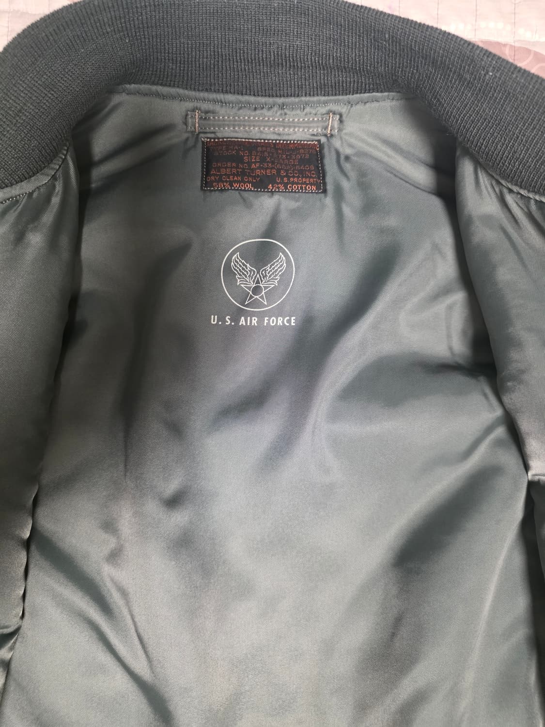 버즈릭슨 타입 MA-1 알버트터너 플라이트 자켓 xl 사이즈 판매 상품이미지3