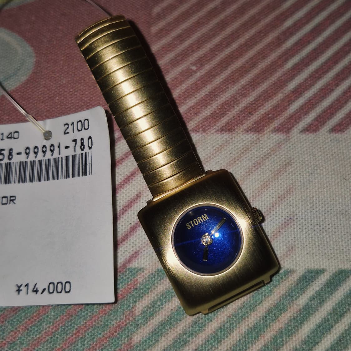 90s 영국 스톰 아쿠아 스퀘어 반구 팔찌 시계 상품이미지8