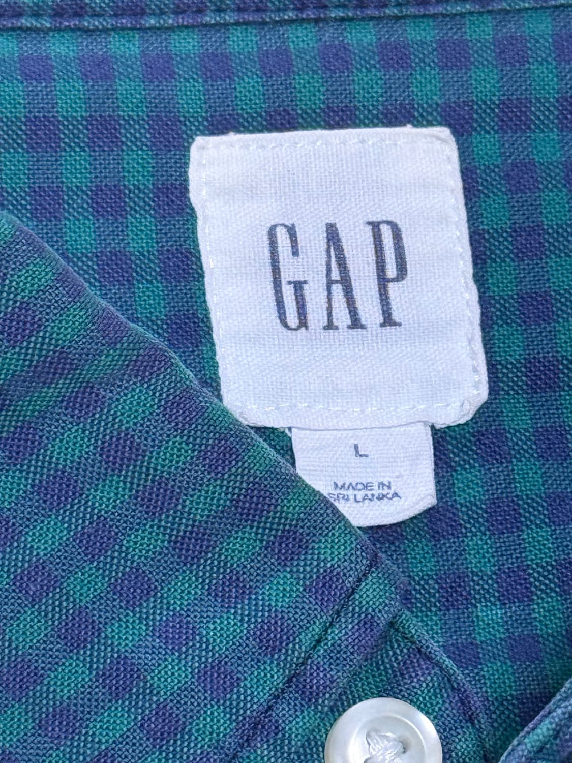 올드 갭 미니체크 버튼 다운 셔츠 90s 상품이미지3