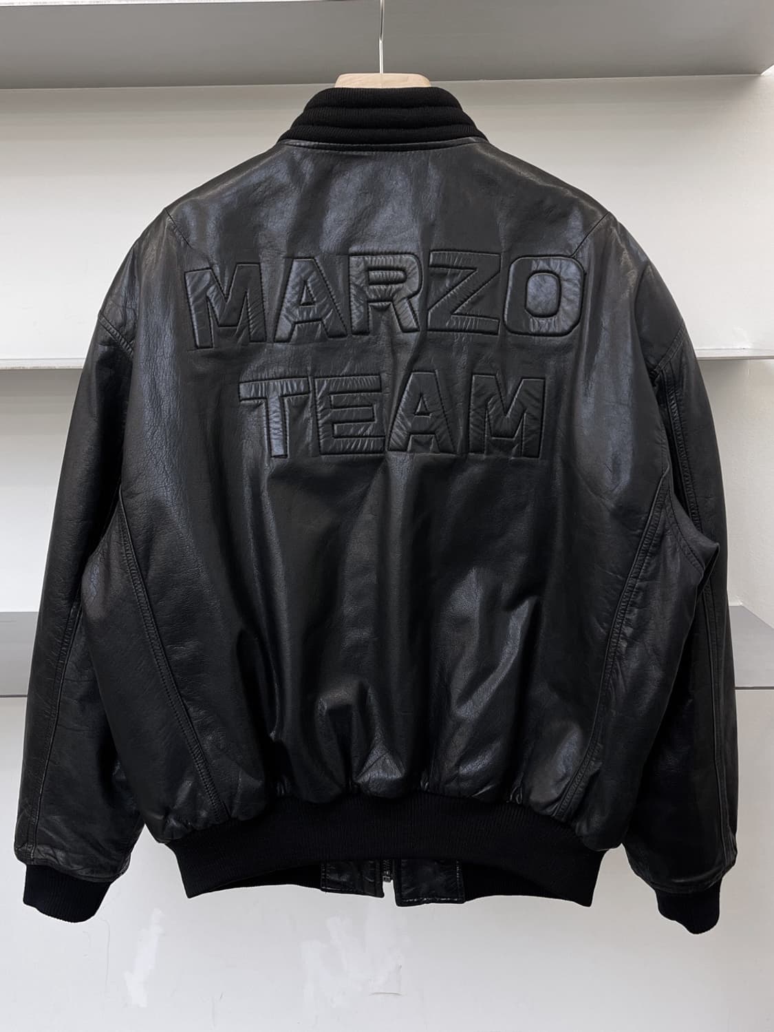 Marzo 90s 레이싱 팀 레더 자켓 상품이미지1