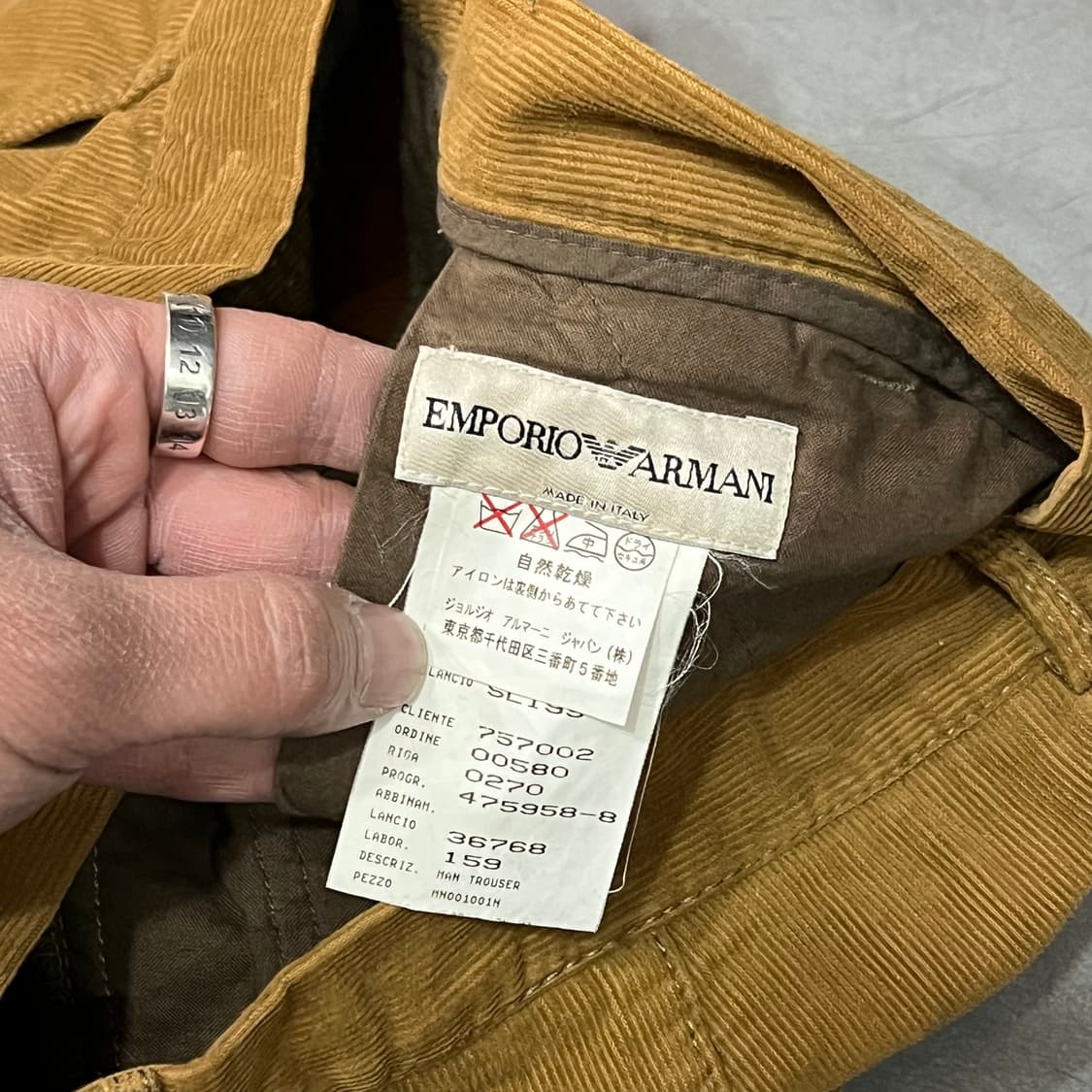  엠포리오 아르마니 코듀로이 팬츠 y15269 상품이미지5