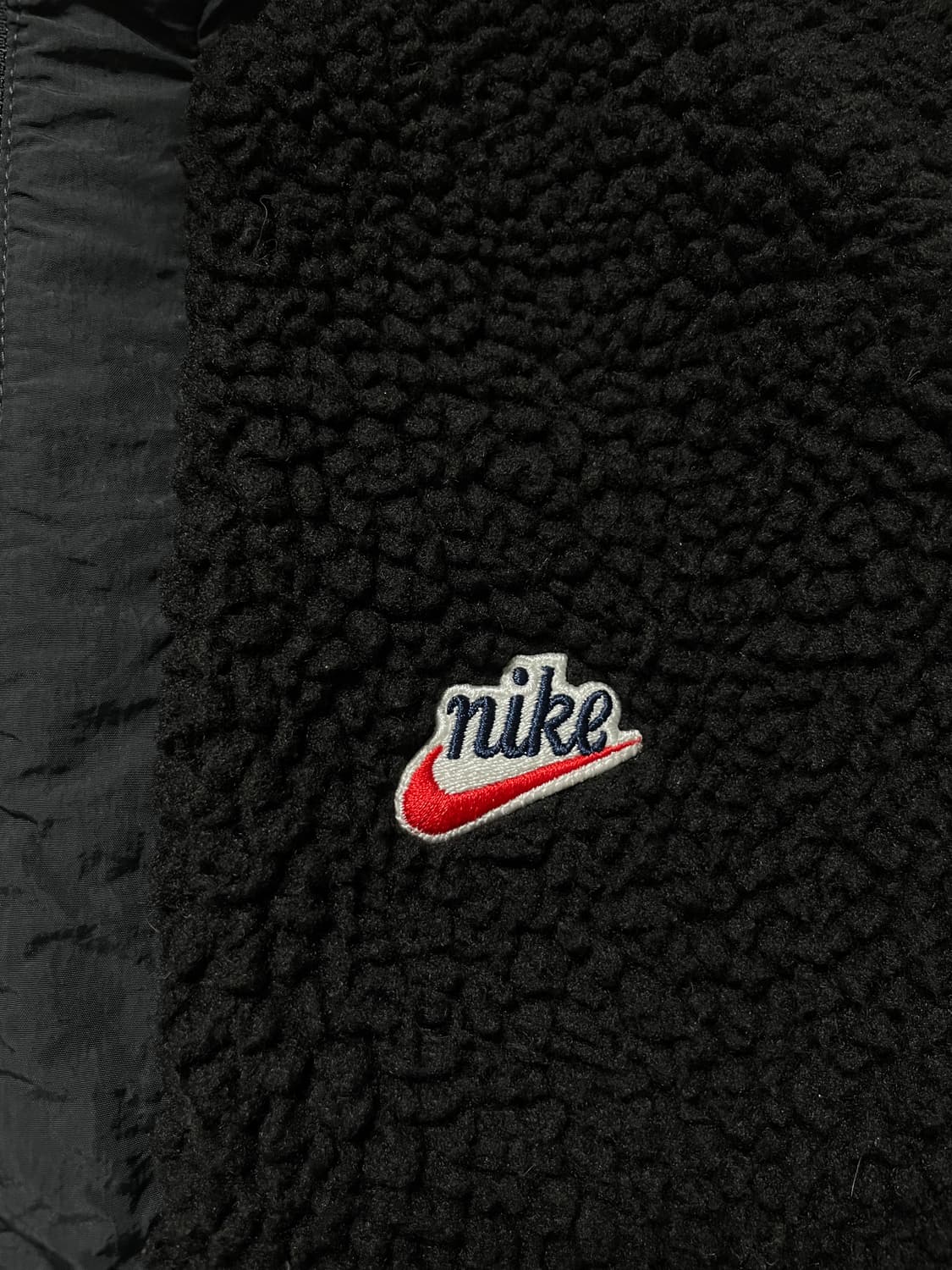 나이키 헤리티지 하프집업 뽀글이 셰르파 아노락 후드 자켓 M _ 블랙 상품이미지4