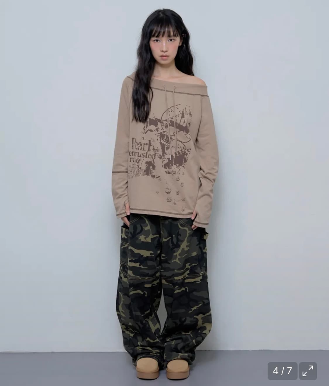 팬시클럽 펄 로즈 오프숄더 판매 상품이미지2