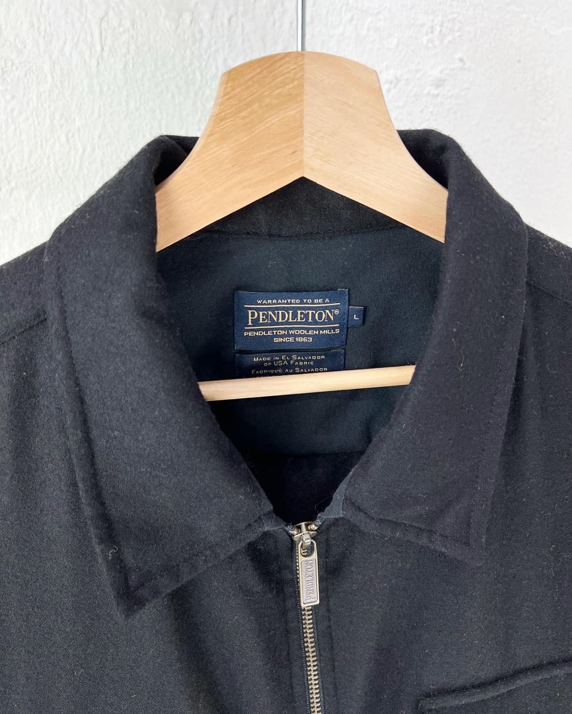 팬들턴 블랙 울 혼방 포켓 집업 자켓 상품이미지7