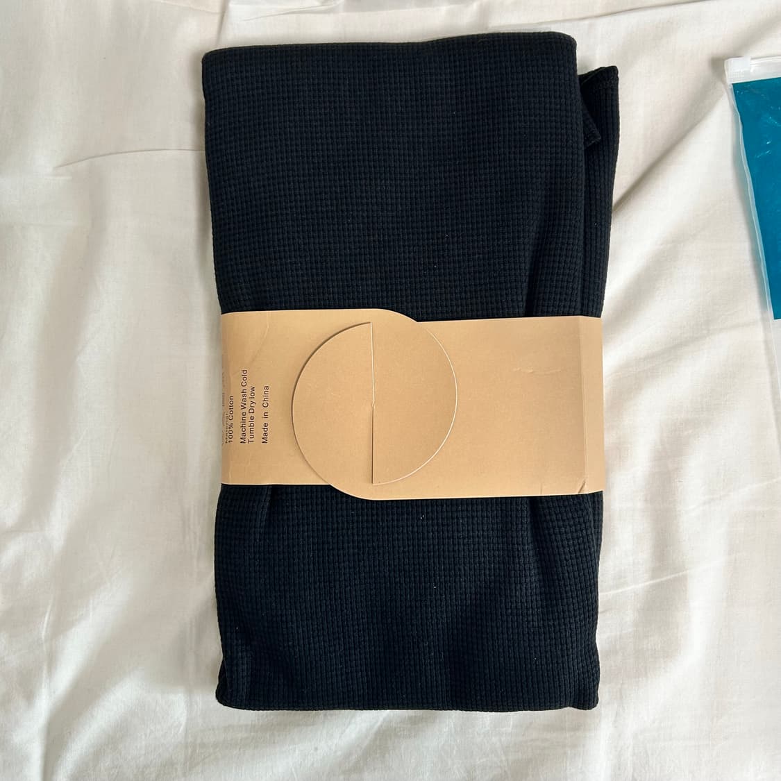 [새상품] 브론슨 와플 코튼 긴팔티 블랙 XL 상품이미지3