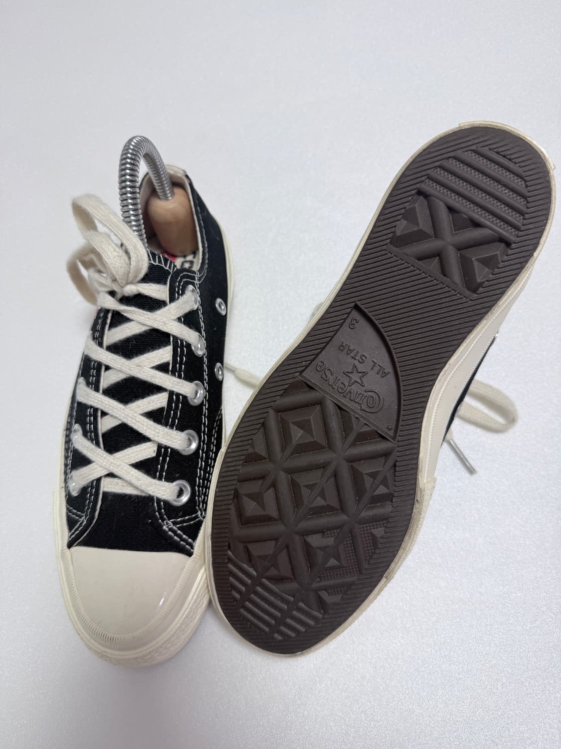 컨버스 x 꼼데가르송 플레이 척테일러 로우 블랙  상품이미지7