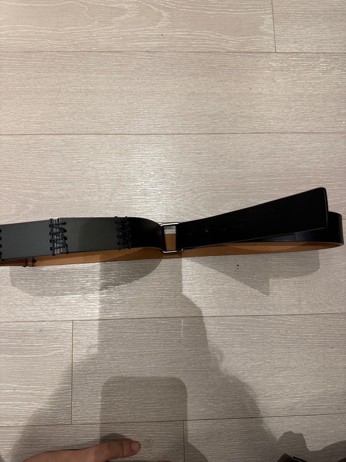 Lanvin 랑방 이태리 남성 가죽 벨트 블랙 32-36 상품이미지2
