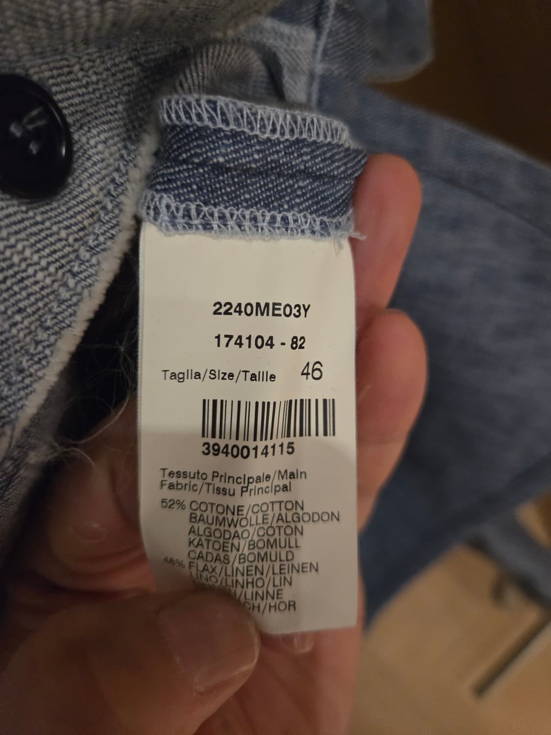 [MSGM MILANO] 투톤 디스트레스드 데님 셔츠 자켓 상품이미지4