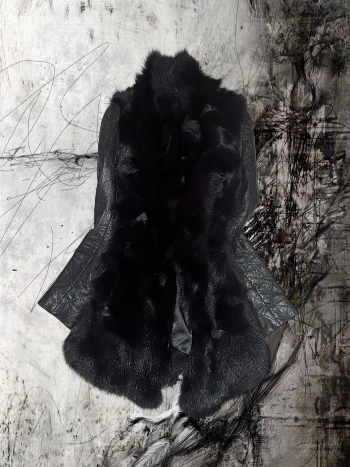 Real leather fur jacket 상품이미지1