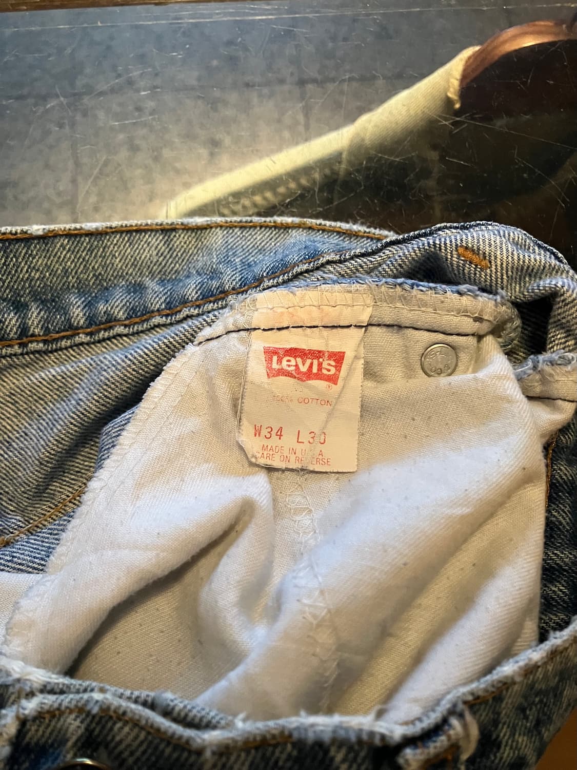 90s USA Levis 517 Boot Cut Denim Pants 상품이미지9